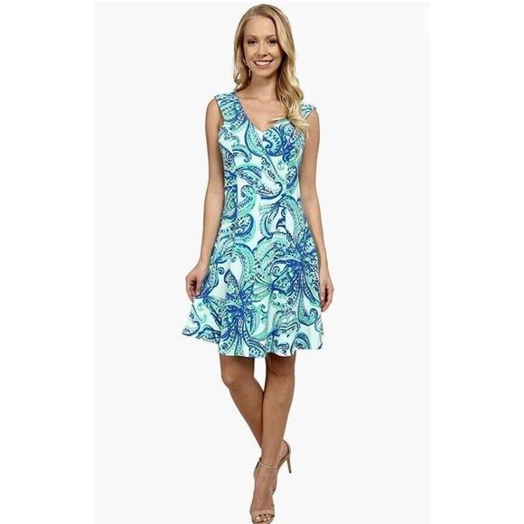 Lilly Pulitzer Dahlia Poolside Floral Fit & Flare Terry Dress XXS - Picture 1 of 11